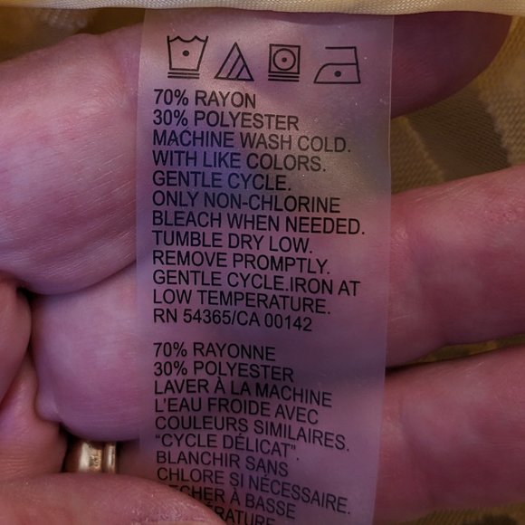 Allison Daley 2 Piece Set Yellow Button Up Lace Top and Matching Tank - Picture 8 of 13